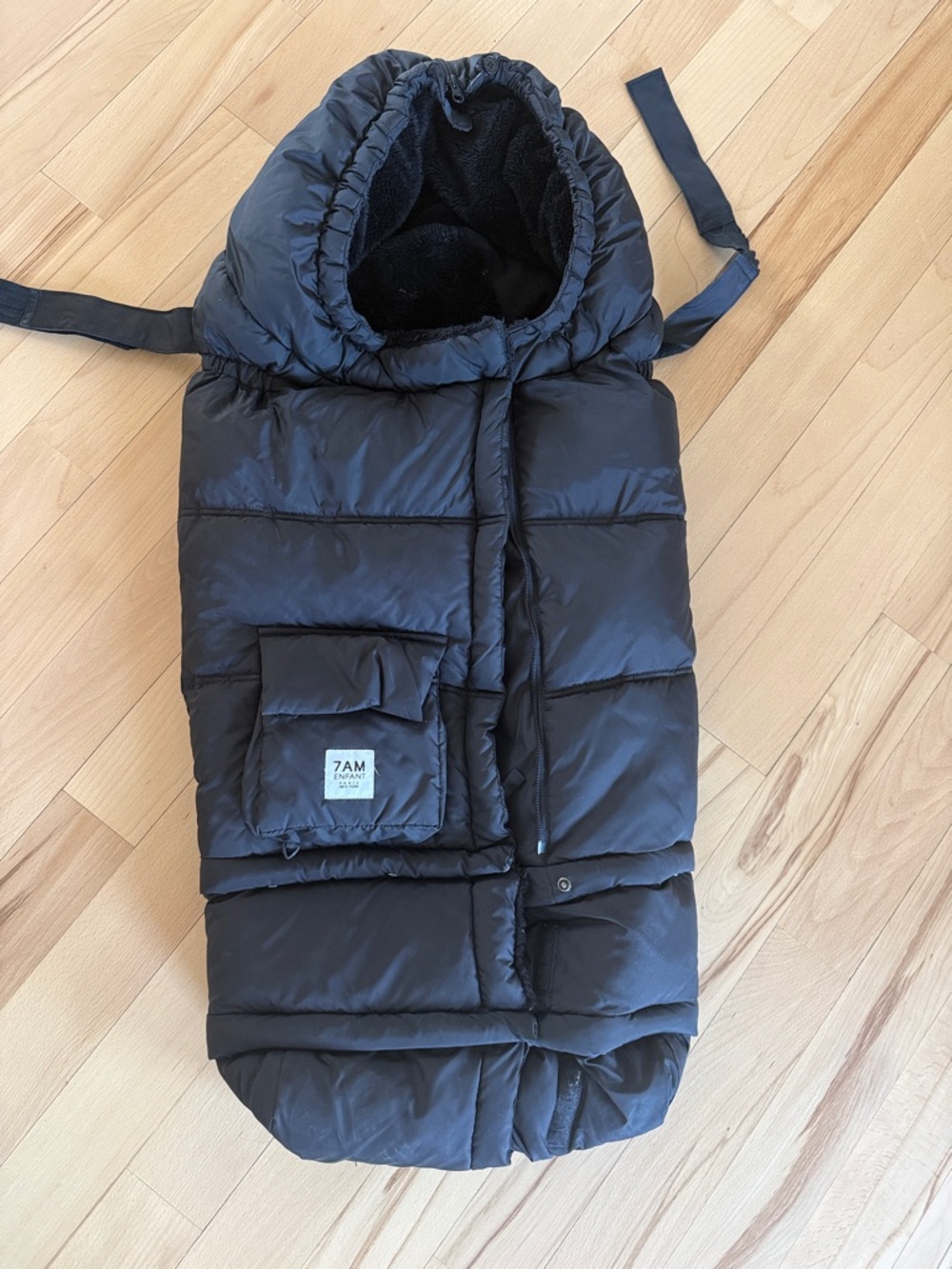 7AM Enfant Black Puffer Stroller Footmuff for Kids